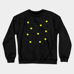 Yellow brush dots Crewneck Sweatshirt